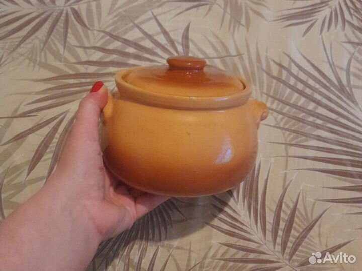 Горшок глиняный 1литр