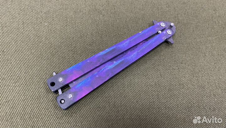 Тренировочный нож-бабочка Расческа Space