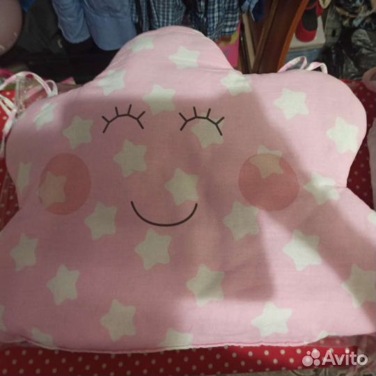Бортики подушки в детскую кроватку+постельное