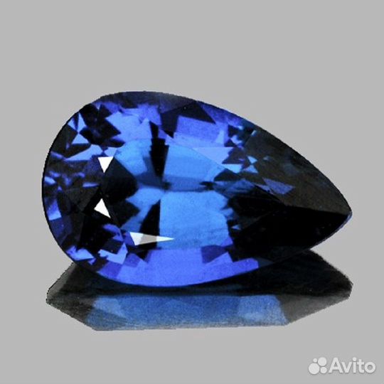 Сапфир натуральный 0,68Ct 7х4мм 1шт VVS Цейлон