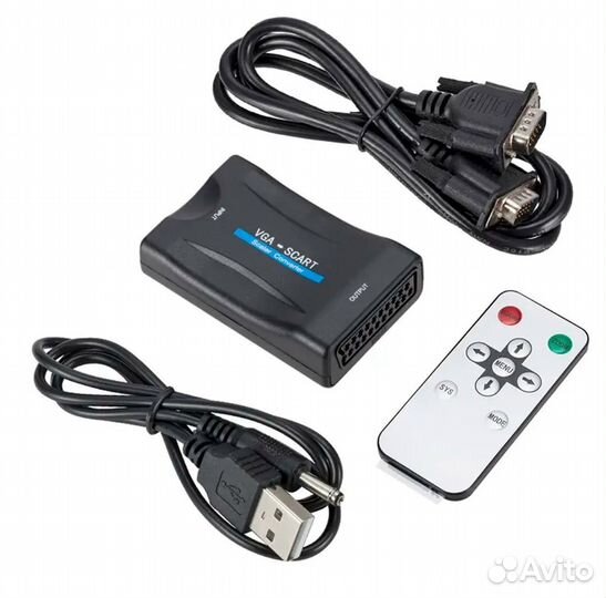 Конвертер VGA-scart аудио+видео