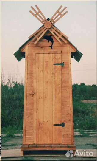 Дачный туалет с лебедем ABM
