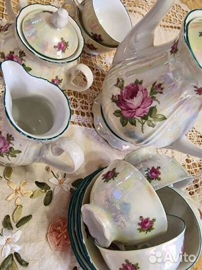 Сервиз кофейный 6 персон,Роза