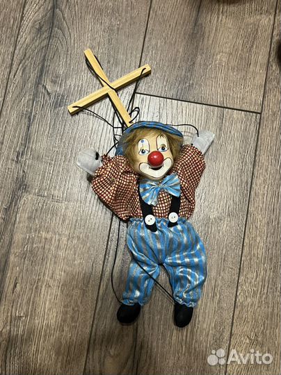 Кукла марионетка клоун