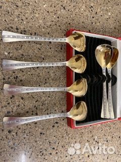 Новые непольз.серебряные позолоченные ложки СССР