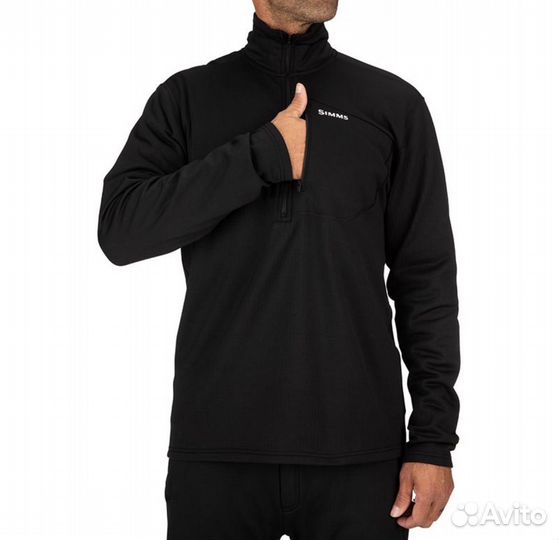 Simms Thermal 1/4 Zip Top (Black, L)