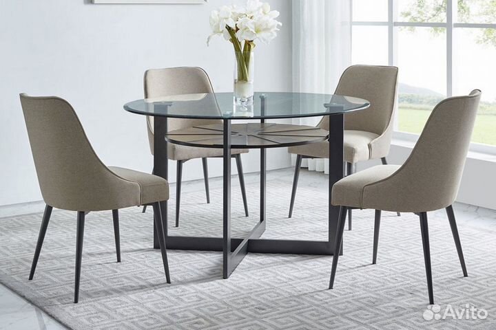 Andre Стул Brendy smoke №04 (латте) /Чёрный ткань