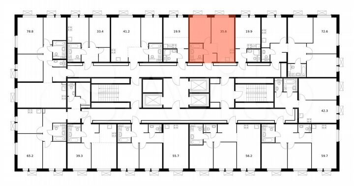 1-к. квартира, 35,6 м², 17/17 эт.