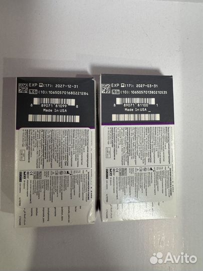 Линзы avaira vitality -5,5 и -5,25