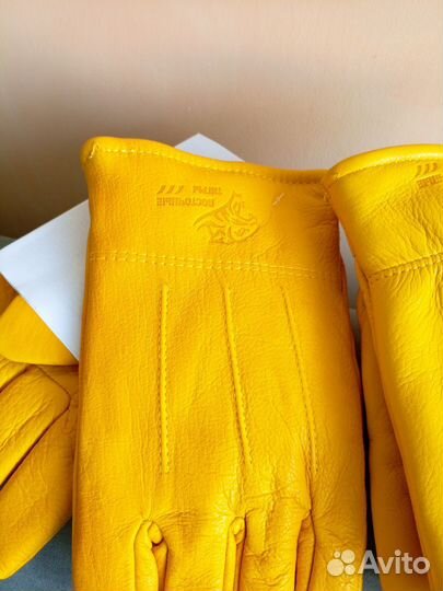 Мужские кожаные перчатки на меху