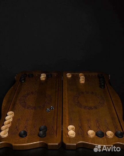 Нарды резные «Дракон» Массив дерева Бук