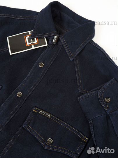 Рубашка Boss полиринг чернильная, размеры 50-60