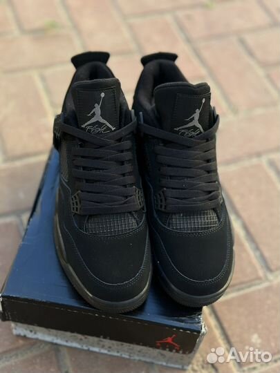 Кроссовки Nike air jordan 4 retro black cat