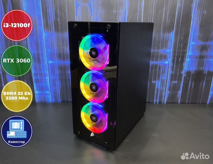 Сборка пк 4к i3-RTX3050-32DDR4-DYI3149562870-H610