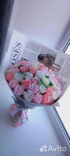 Букет из мыльных цветов