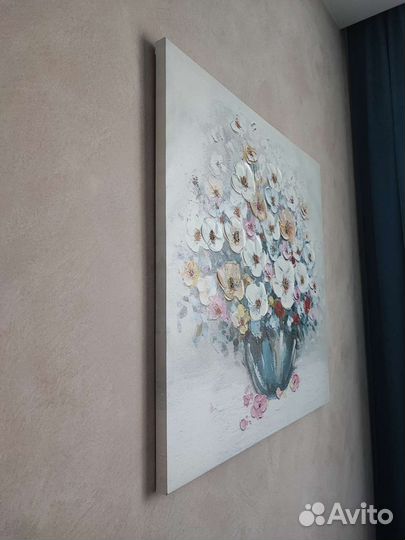 Картина 60х60 Цветы в вазе