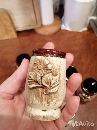 Штоф и рюмки, керамика новое