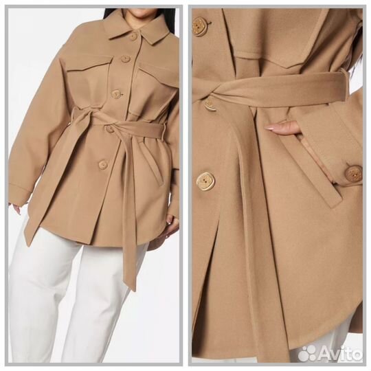 Пальто рубашка женское 62