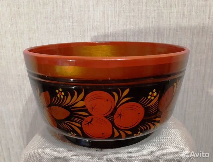 Комплект посуды из дерева с Хохломской росписью