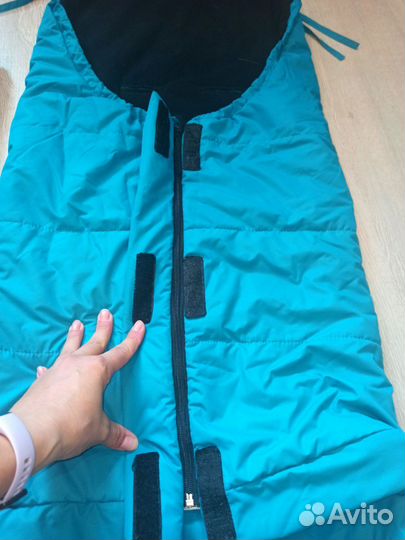 Растущий конверт зимний Leokid и муфты-варежки