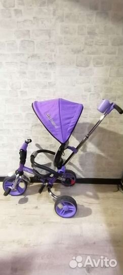 Детский велосипед трехколесный с ручкой