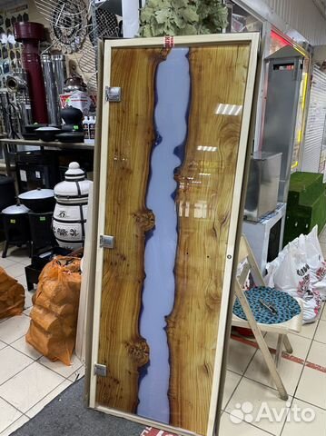 Дверь стеклянная для бани