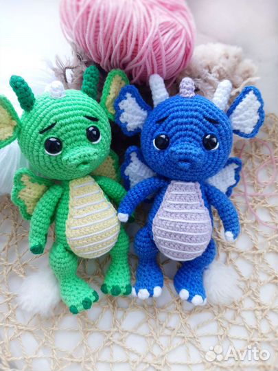 Вязаная игрушка дракончик