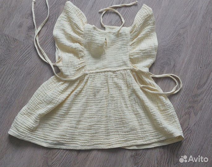 Платье для девочки из муслина 68
