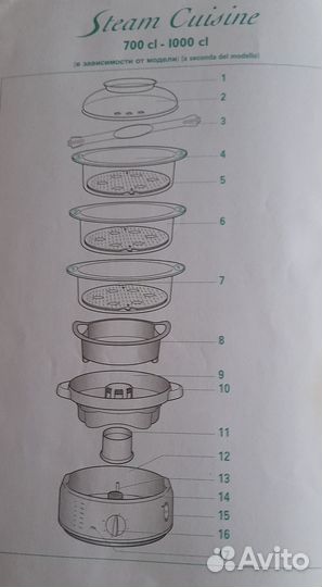 Пароварка Tefal Steam Cuisine 1000cl /3 яруса
