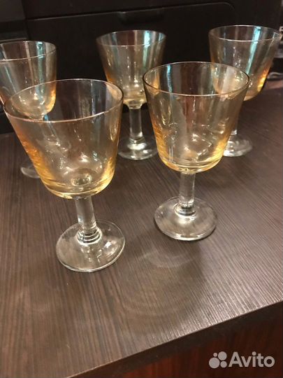 Рюмки из медового стекла, 1970-е годы, СССР