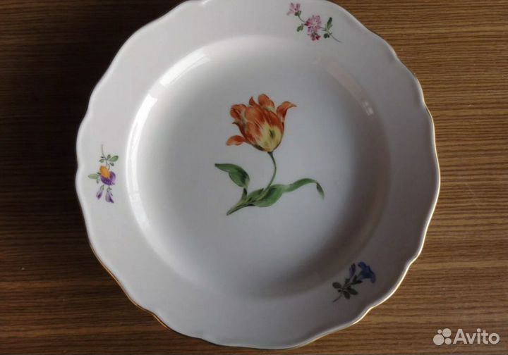 Мейссен meissen цвиы тарелка 18 см