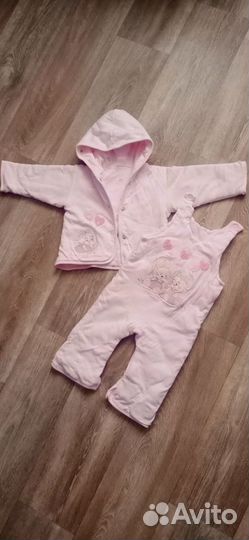 Утепленный костюм для девочки 62-68