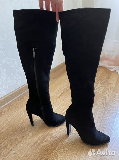 Ботфорты демисезон натуральная замша 35