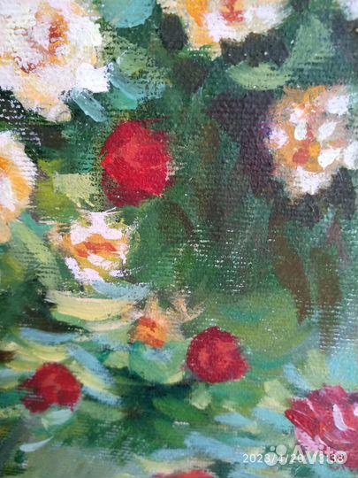 Картина маслом на холсте цветы 3040