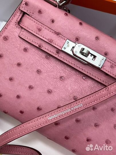 Сумка Hermes Kelly Mini страус