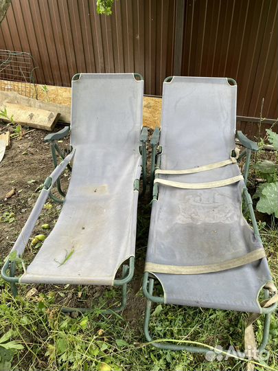 Лежаки шезлонги садовые дачные бу