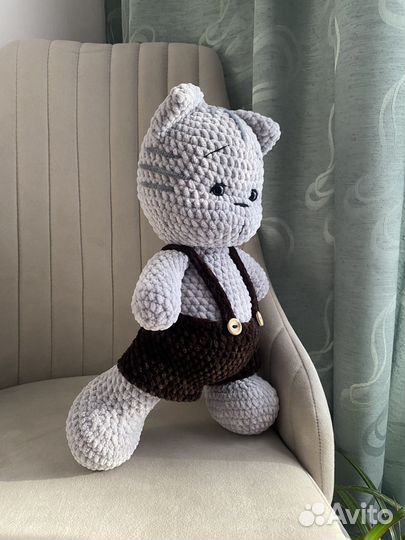 Вязаный котёнок Плюшевые игрушки