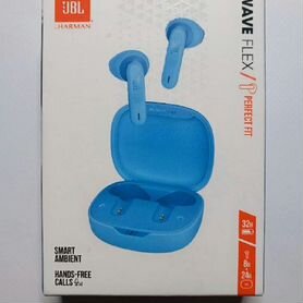 Наушники JBL Wave Flex, Bluetooth, вкладыши, синий