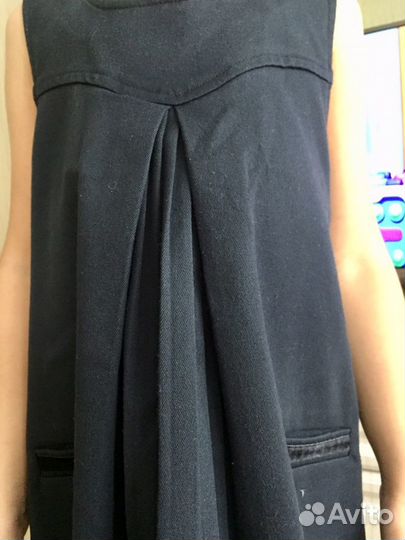 Школьное платье синее