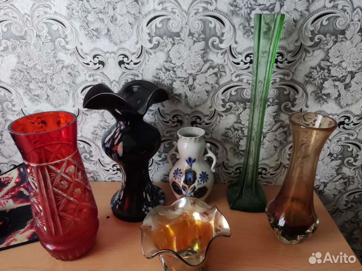 Посуда СССР вазы сервизы штофы