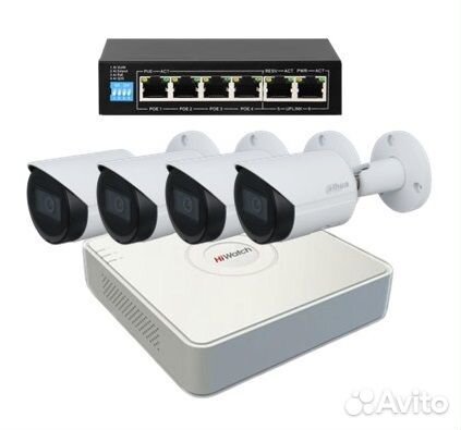 Комплект видеонаблюдения для дома DS-N204(C) / DH