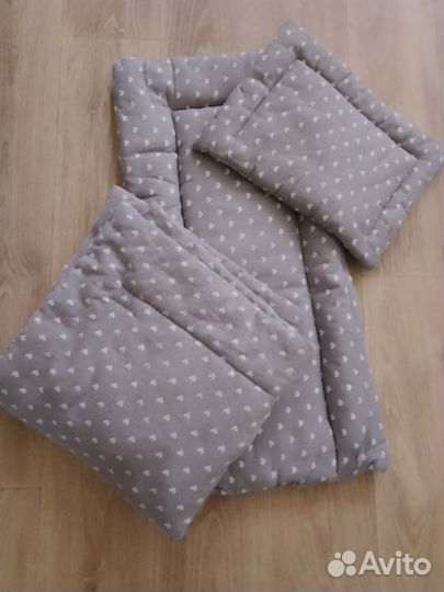 Бортики, комплект (одеяло,матрас,подушка)