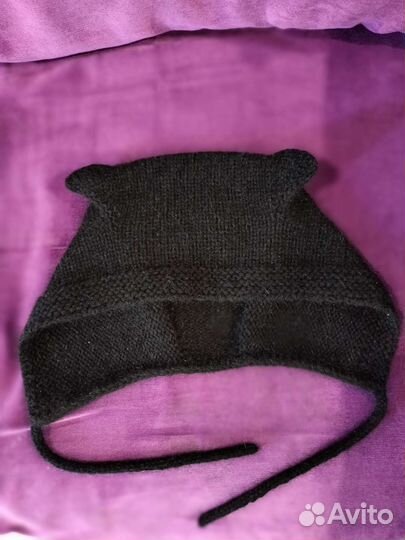 Шапка женская чепчик с ушками новая