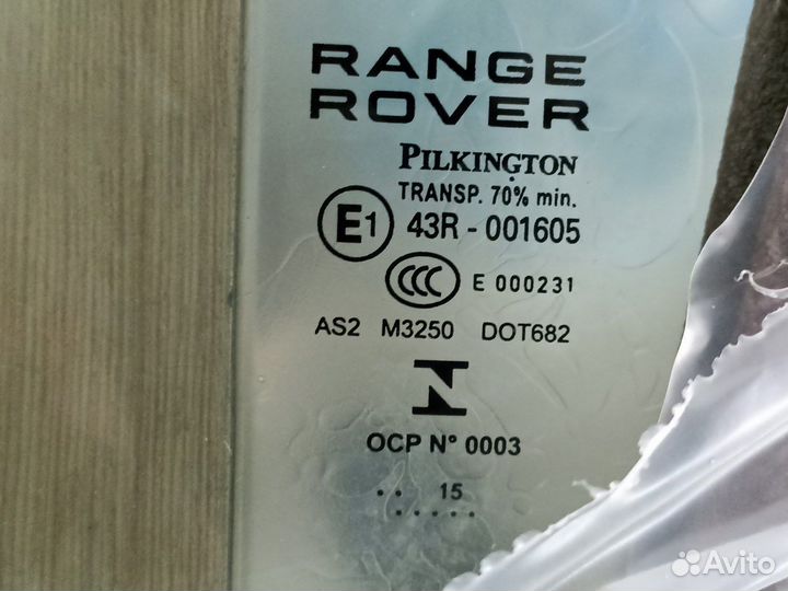 Стекло дверное заднее левое Land Rover Range Rover