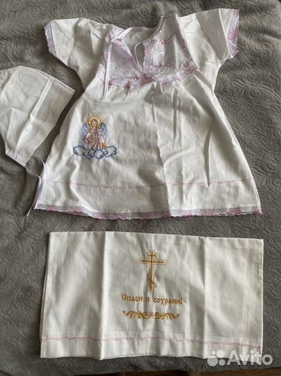 Крестильный набор для девочки новый