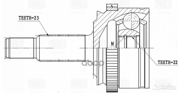 Шрус для а/м Лада Vesta SW (15) (наруж.) (22 ш