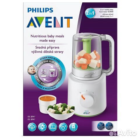 Блендер-пароварка Philips avent SCF870
