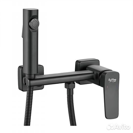 Гиг. душ со смесит. черн. Raffine F0599H-1