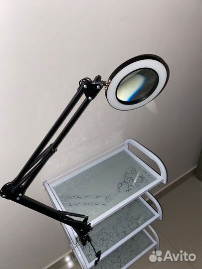 Кольцевая лампа с лупой.Новая