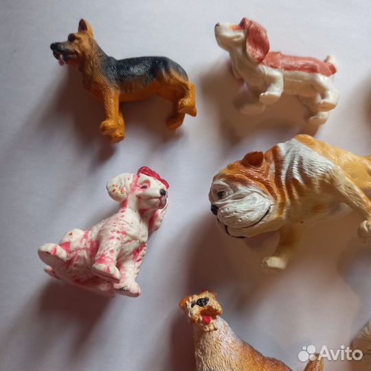 Фигурки собачка плотная резина
